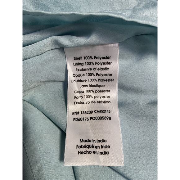 A Pea In The Pod Blue Smocked Bodice Empire Waist Dress Size L - Picture 5 of 5